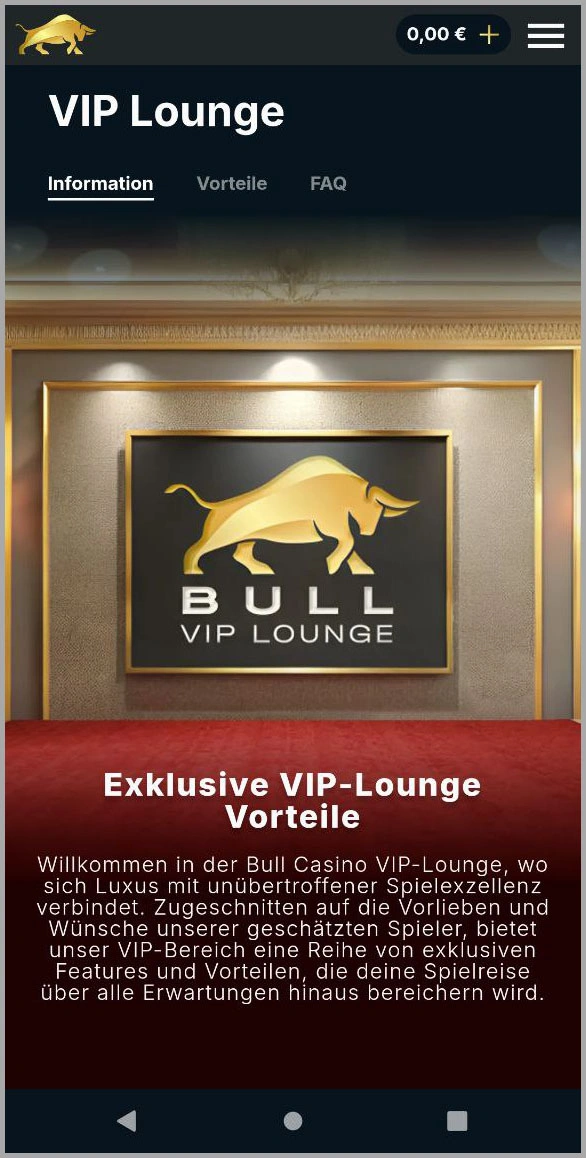 Exklusive Vorteile im VIP-Bereich des Bullcasino genießen
