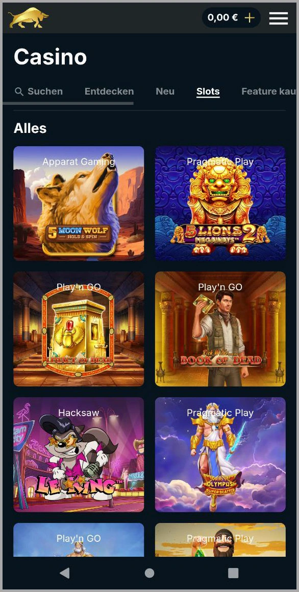Bull Casino – Beliebte Spielautomaten und neue Slots